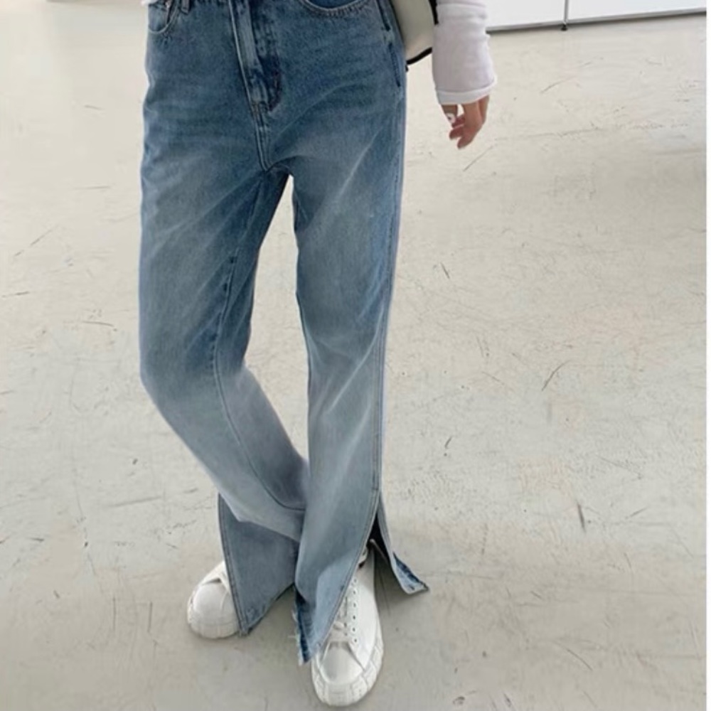 Ombré bootcut jeans